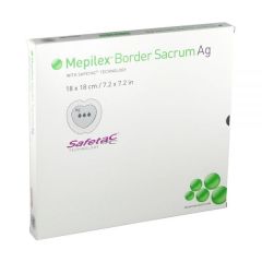 MOLNLYCKE Mepilex Border Sacrum Ag 18x18cm /opk. 5 szt