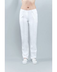 Spodnie białe damskie   75001/WHTH/36